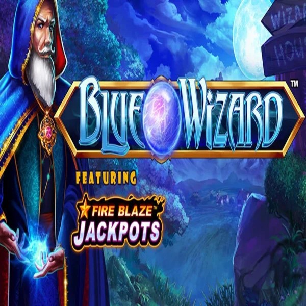Play the Blue Wizard Fire Blaze Jackpots slot by Rarestone Gaming on Betamo Casino